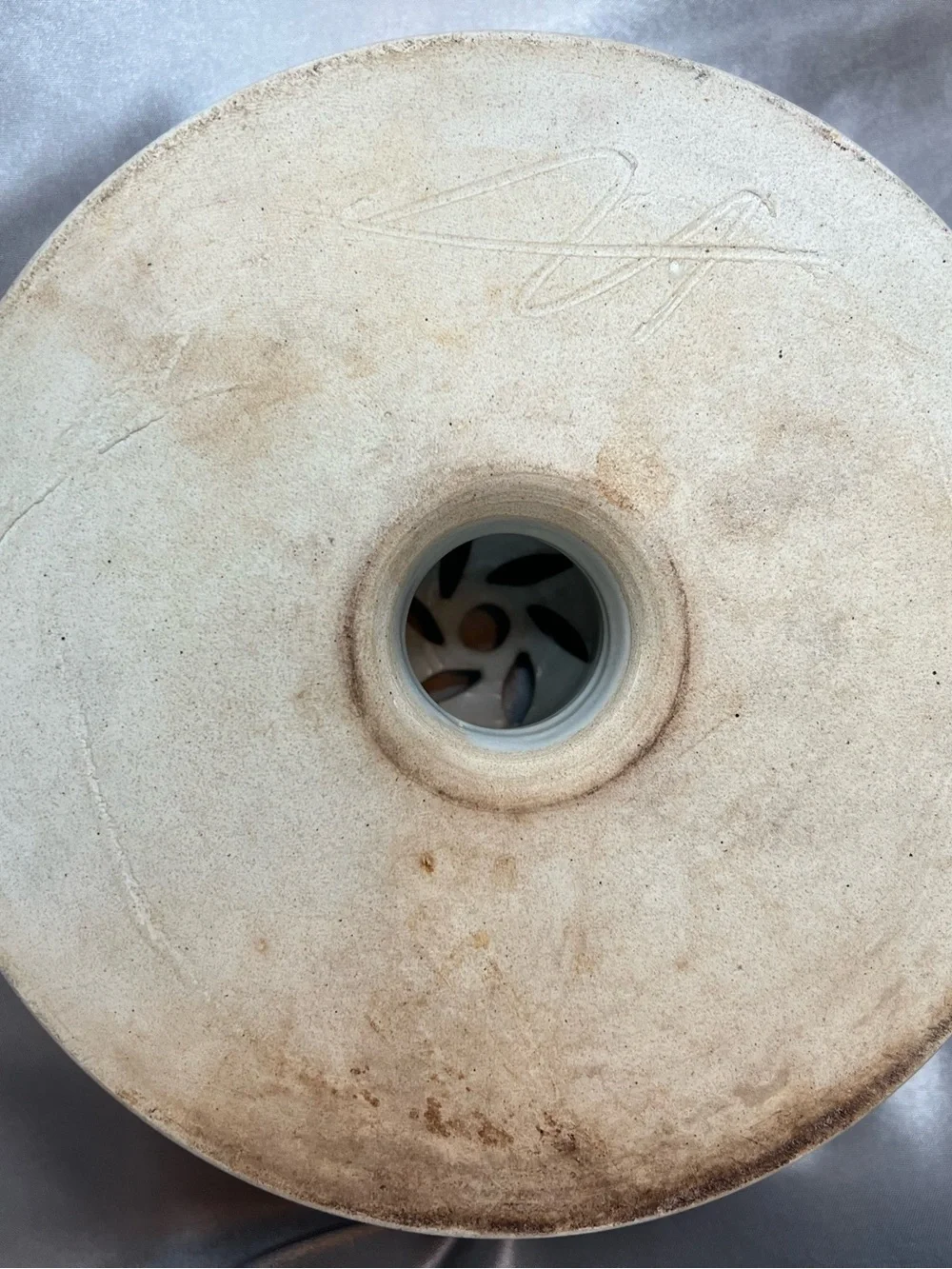Handmade Ceramic Blue & Cream Covered Casserole Dish